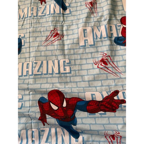 Marvel Kids Amazing Spider-Man 2 Twin Flat Sheet Cutter Blue & Red - Picture 2 of 15